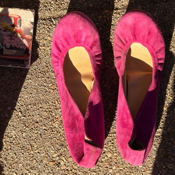 J. Crew Shoes - J. Crew Fuchsia Suede Flats